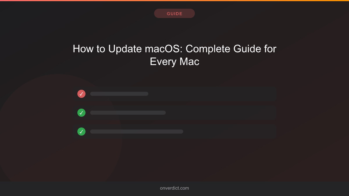 How to Update macOS: Complete Guide for Every Mac — OnVerdict
